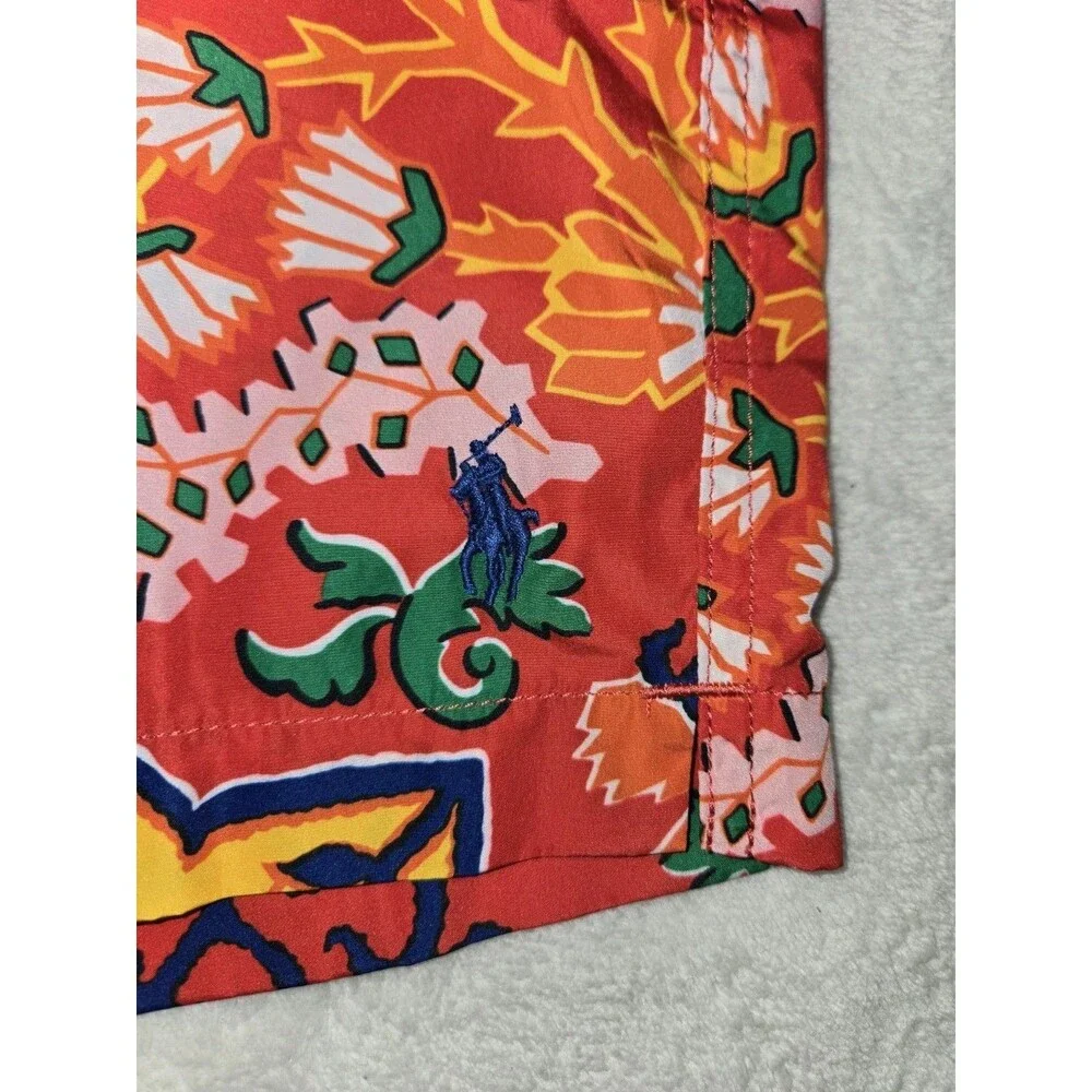 Mens Polo Ralph Lauren Floral Print Swim Swimming Shorts 32x4 Lightweight
